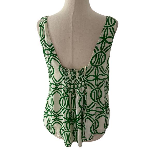 Maeve Green & White Shirt Women Top Size Small | 57-53 - Picture 2 of 7